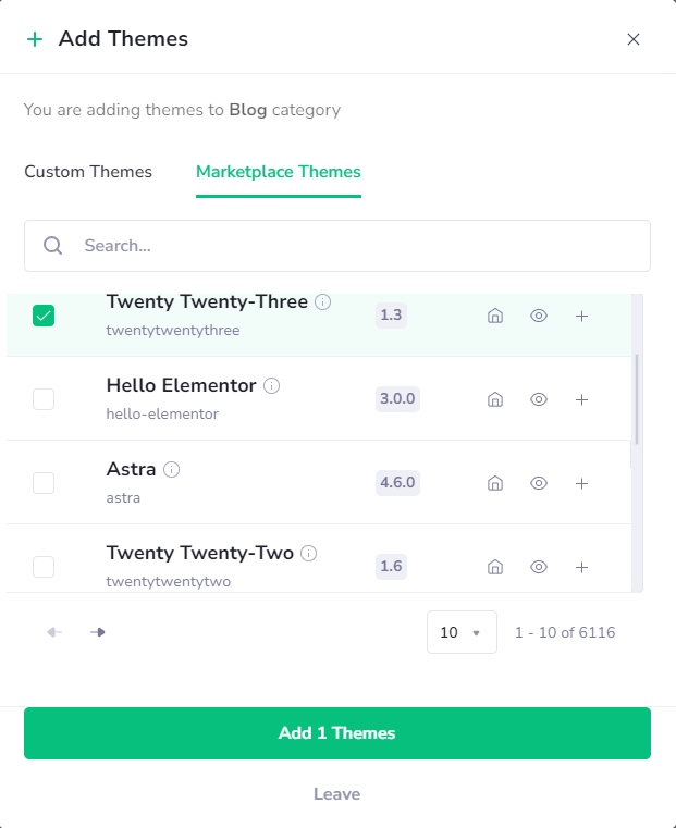 Theme categories - PanelAlpha Documentation
